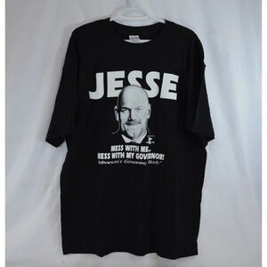 Jesse Ventura Mess With Me Governor Minnesota T-Shirt Men XL Gildan Cotton Black